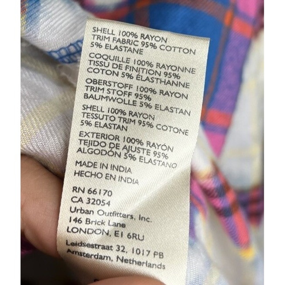 Free People All Intimately Fresh In Flannel Plaid Multicolor Pullover XS Comfort - Picture 7 of 8